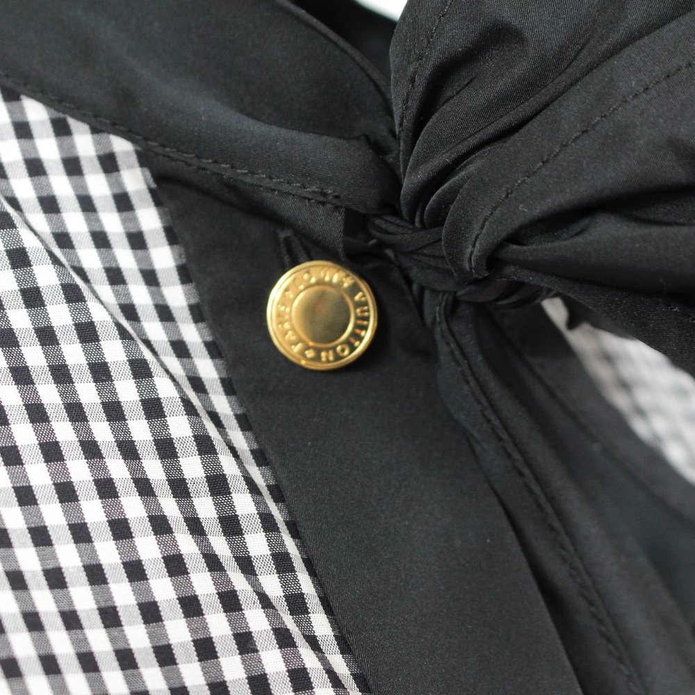 Louis Vuitton Black and White Gingham Bow Tie Blouse - Picture 5 of 9